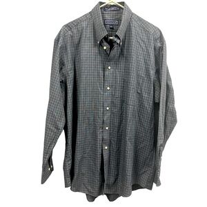 Savile Row Button Down Long Sleeve Wrinkle Free Pocket Shirt Mens 17 Neck 34 35